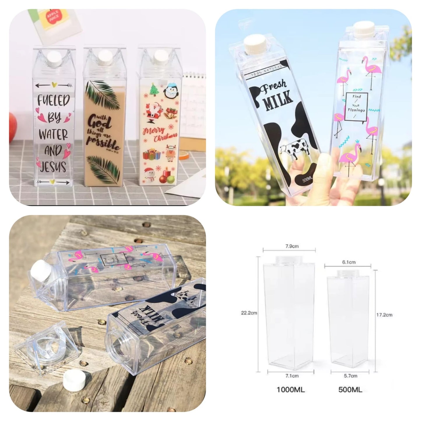 Acrylic Milk Bottle