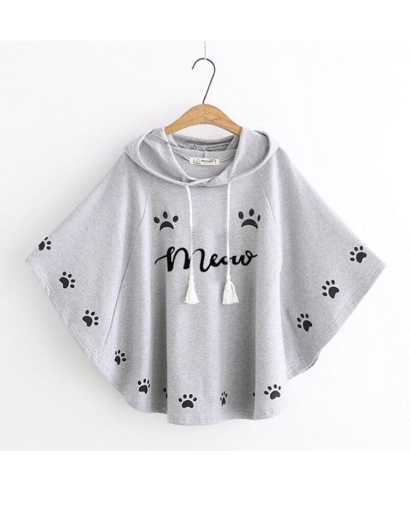 Meow Hooded Poncho
