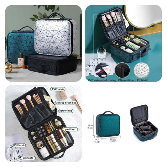 Diamond Cut Makeup Cosmetic Bag