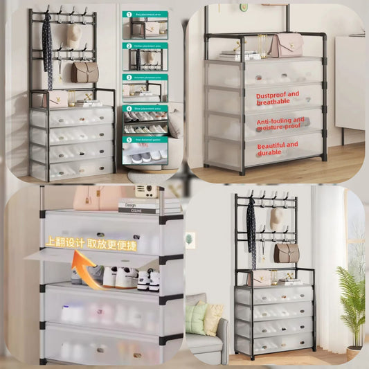 Dust proof Coat Rack & Shoe Rack