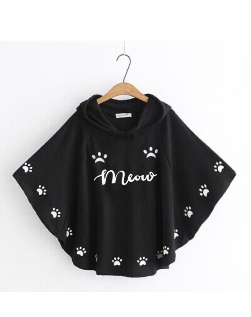 Meow Hooded Poncho