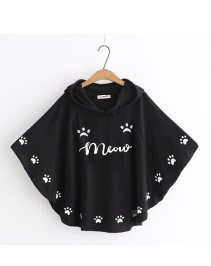 Meow Hooded Poncho