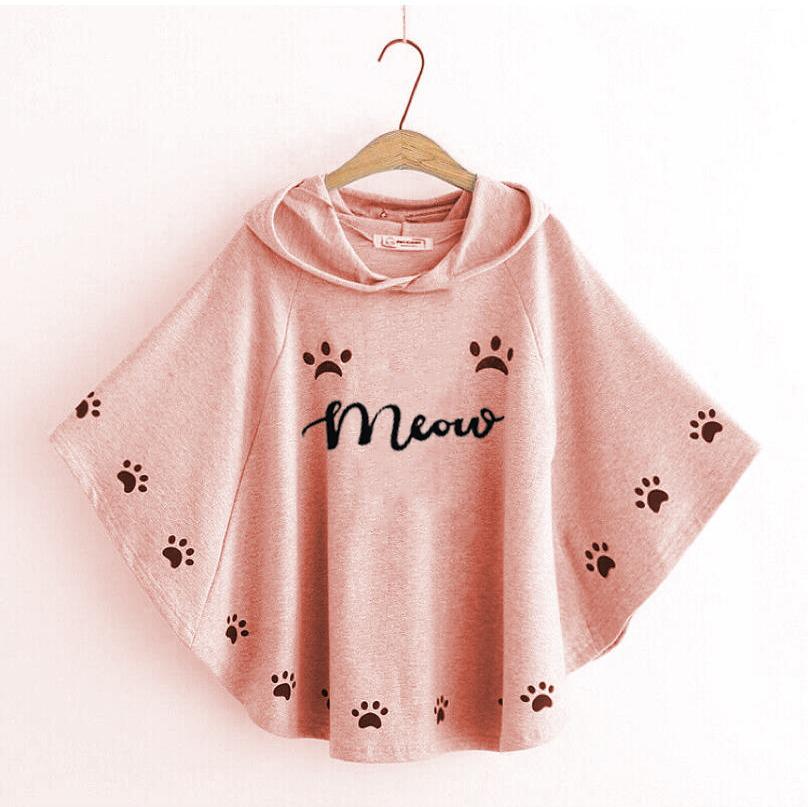 Meow Hooded Poncho